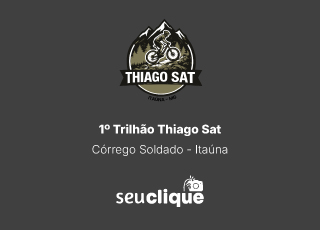 Capa do evento 1º Trilhão Thiago Sat Itaúna